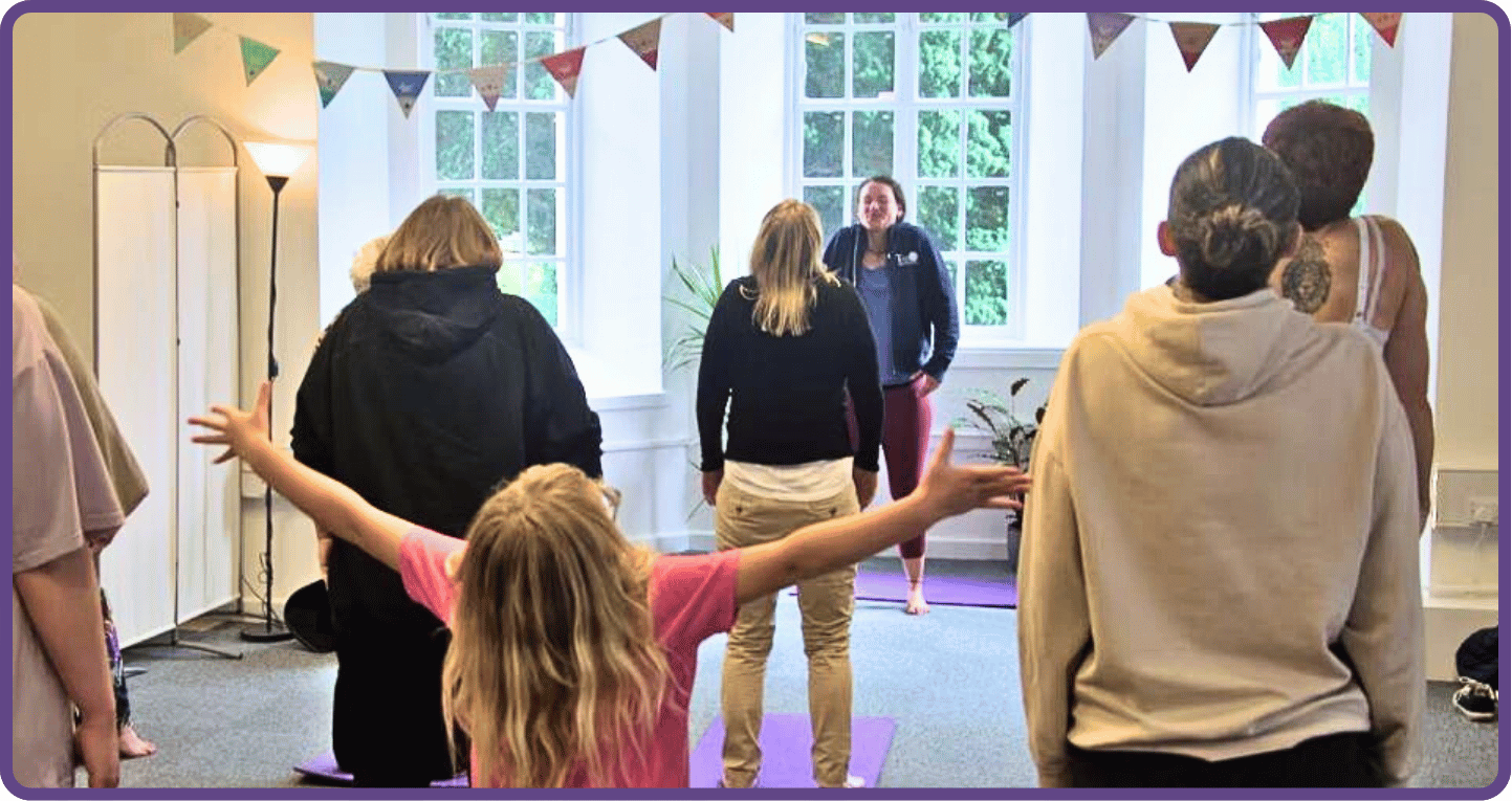 A movement class in the Wellbeing Room at The Better Health & Wellbeing Hub Wellbeing Room @ The Better Health & Wellbeing Hub