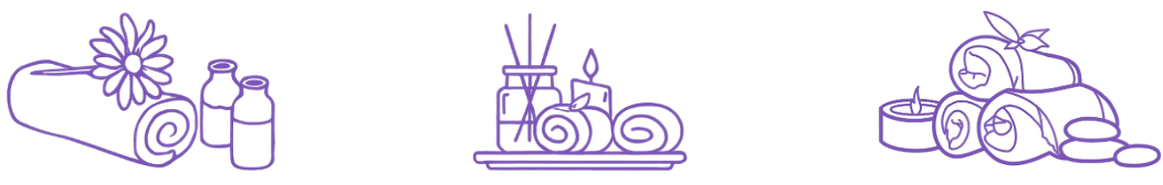 The Better Health & Wellbeing Hub Icons depicting candles & towels